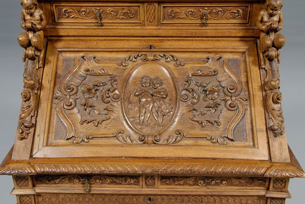 Italian Renaissance Revival desk, - 4