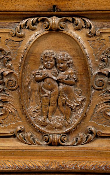 Italian Renaissance Revival desk, - 5