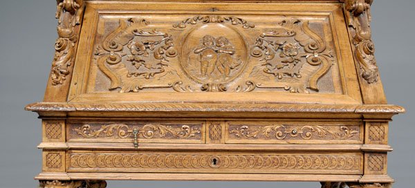 Italian Renaissance Revival desk, - 9