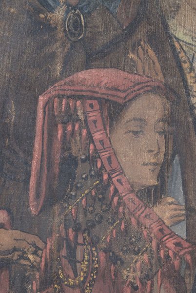Pre-Raphaelite wall hanging, - 6