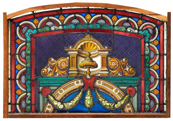1891 French stained glass window: - 2