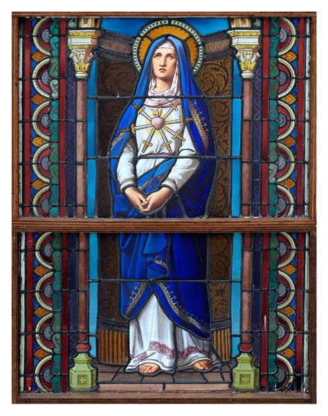 1891 French stained glass window: - 3