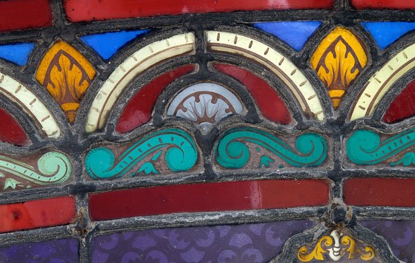 1891 French stained glass window: - 5