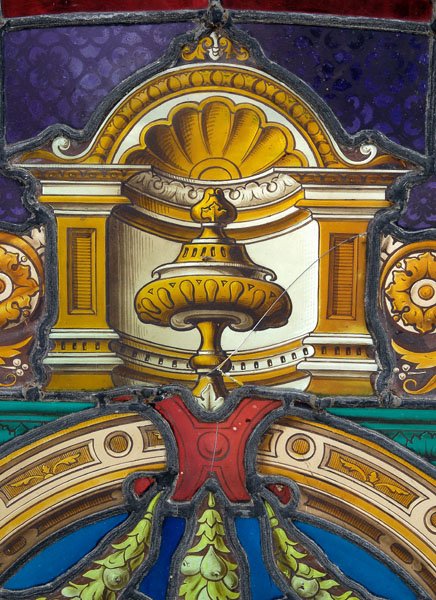 1891 French stained glass window: - 6
