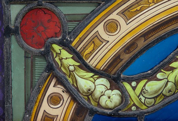 1891 French stained glass window: - 7