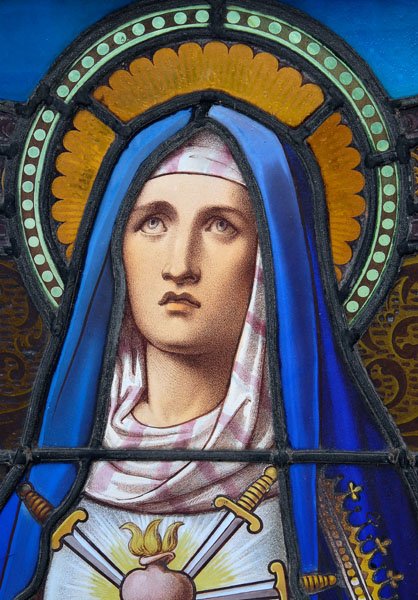 1891 French stained glass window: - 8