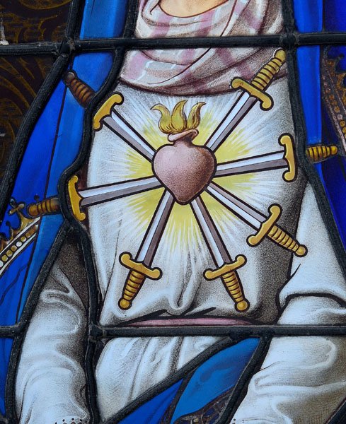 1891 French stained glass window: - 9