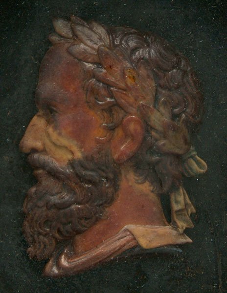 Two 19th century laureate wax profiles - 3