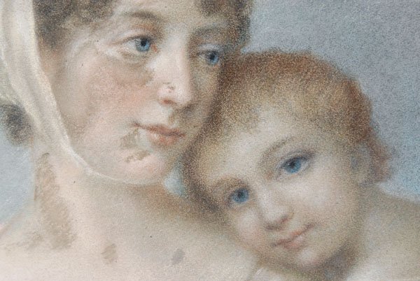 Early 19th century pastel portrait, - 3