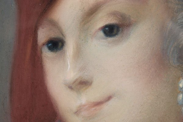 Pair 18th century pastel portraits - 10