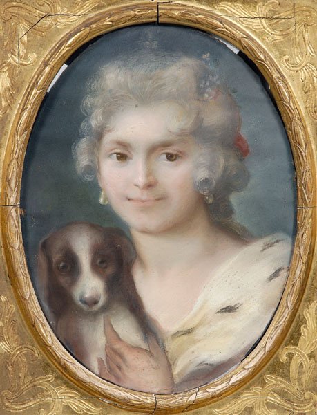 Pair 18th century pastel portraits - 4