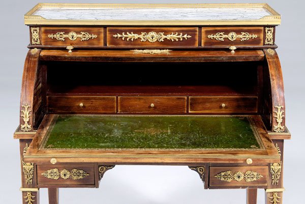 Fine Louis XVI style cylinder desk, - 2