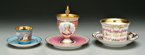 Three cups and saucers - 2