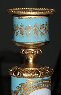 Pair Sèvres candlesticks: - 7
