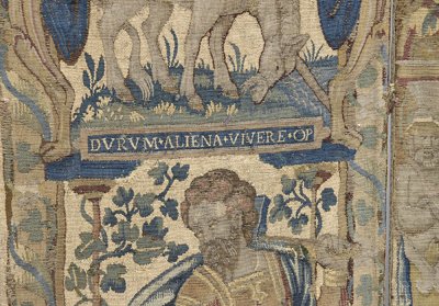 Tapestry border fragments, - 3