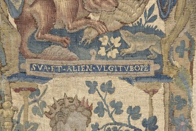 Tapestry border fragments, - 4