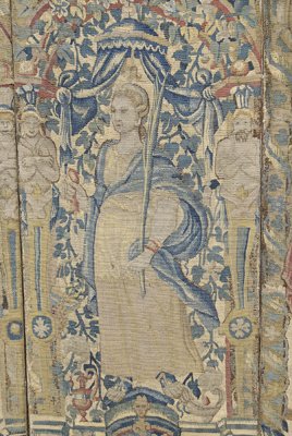 Tapestry border fragments, - 7