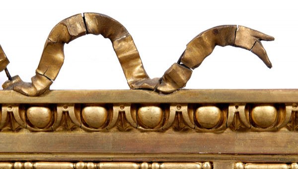 Louis XVI style overmantel mirror, - 4