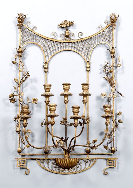 Gilt iron sconce,