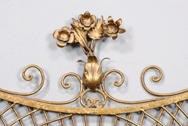 Gilt iron sconce, - 3