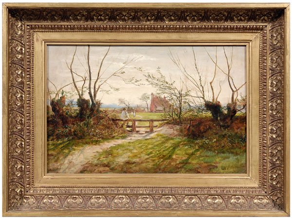 Painting signed W.S. Burnham,