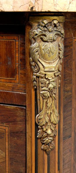 Louis XV style marquetry commode, - 6