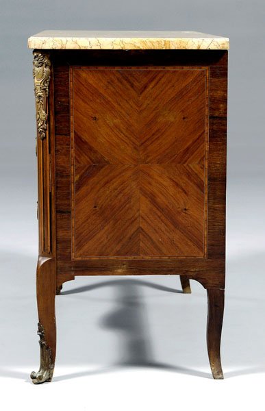Louis XV style marquetry commode, - 8