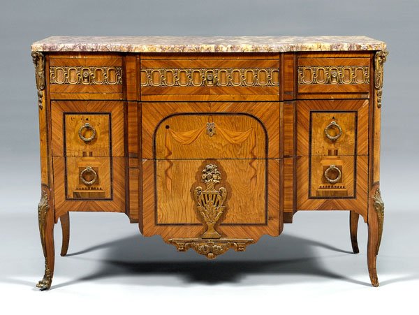 Fine Louis XV style marquetry commode,
