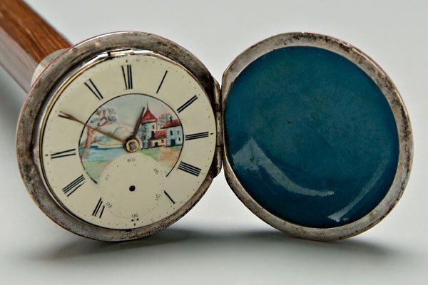 Cloisonné watch cane, - 2