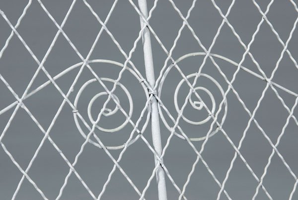 Pair wirework garden benches - 4