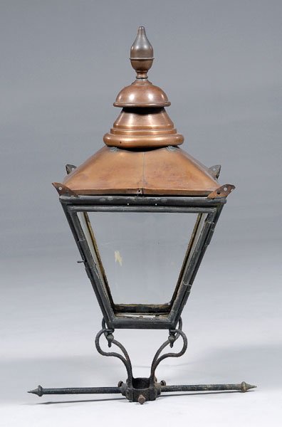 Copper and zinc architectural lantern,