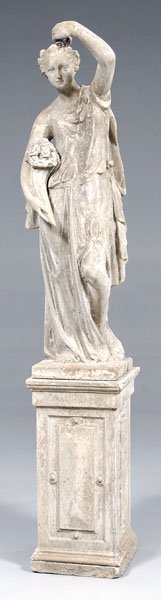 Cast stone garden statue,