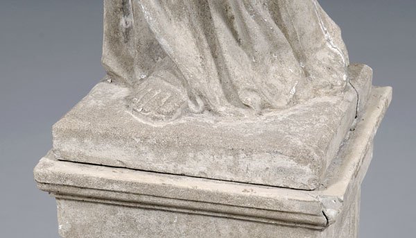 Cast stone garden statue, - 6