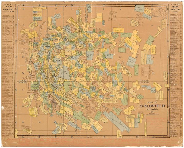 "Map of Goldfield Nevada 1907",