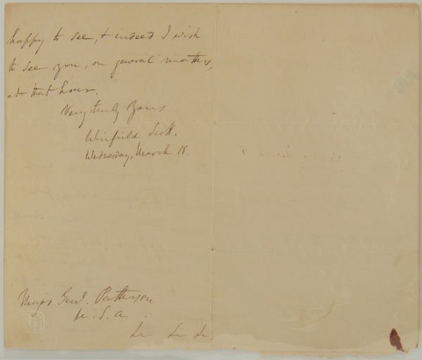 General Winfield Scott letter, - 2