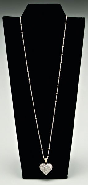 Diamond and gold pendant, necklace,