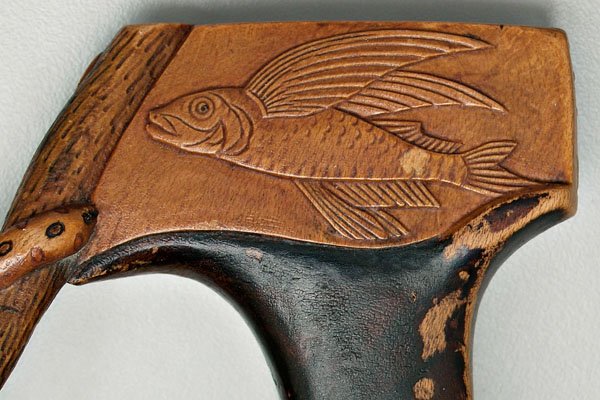 Important folk art cane, A.P. Dean, - 10