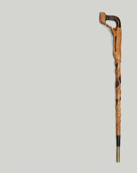 Important folk art cane, A.P. Dean,
