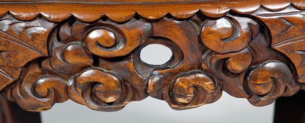 Chinese dragon carved armchair, - 2