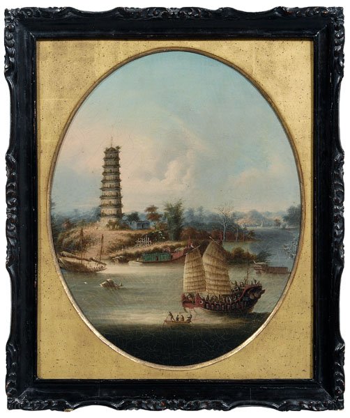 Pair China trade paintings, Namcheong - 2