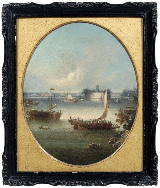 Pair China trade paintings, Namcheong - 3