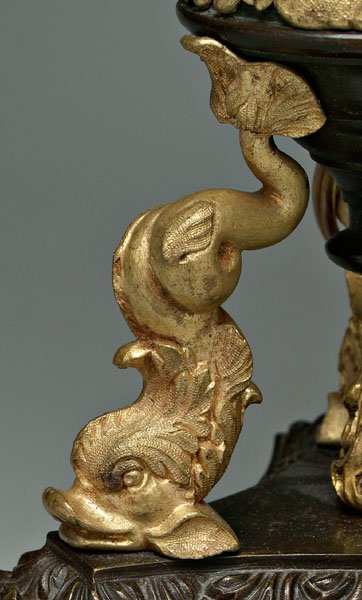 Ormolu mounted astral lamp, - 2