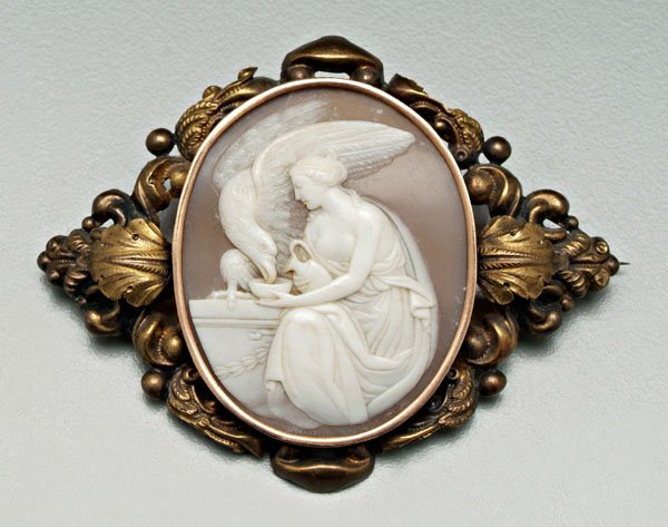 Carved cameo, Hebe and eagle,