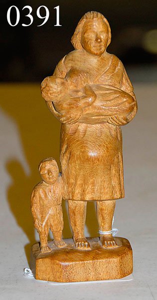 Two Clarence Stringfield wood carvings - 2