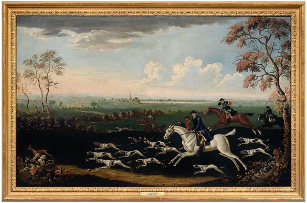 Two Dutch School hunt scenes: - 2