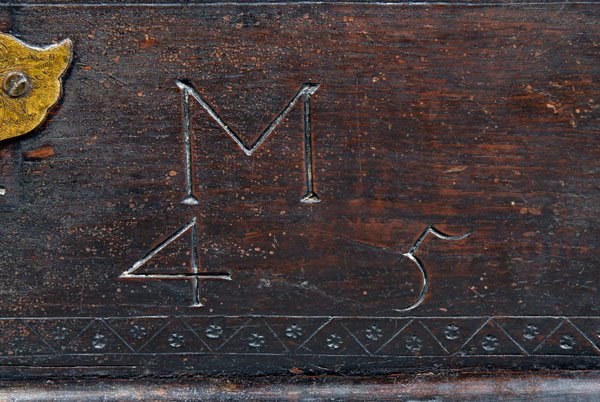English table desk dated 1745, - 5