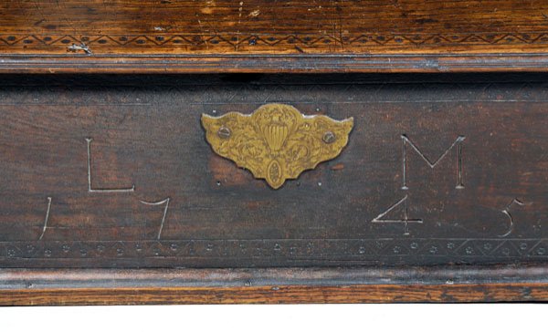English table desk dated 1745, - 6