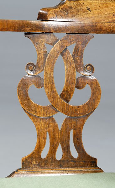 Chippendale mahogany corner chair, - 4