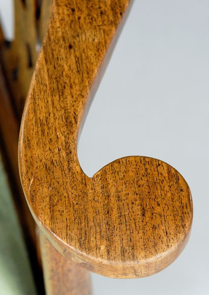 Chippendale mahogany corner chair, - 5
