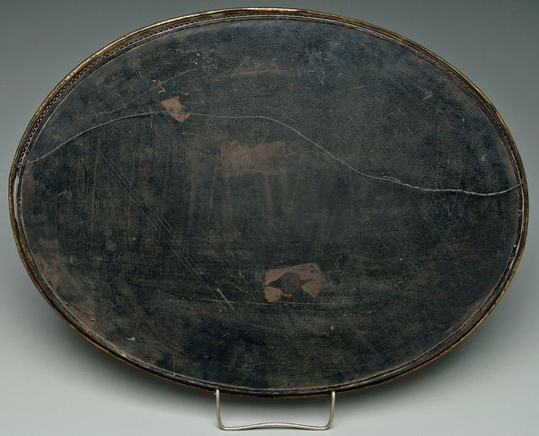 Toleware tray, British ships, - 4